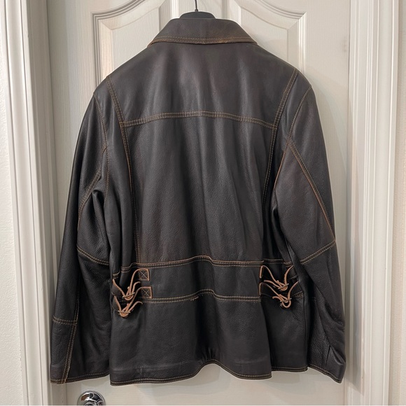 Roque Leather by Reilly Olmes Jacket - Brown. Mens: Large - Picture 2 of 13